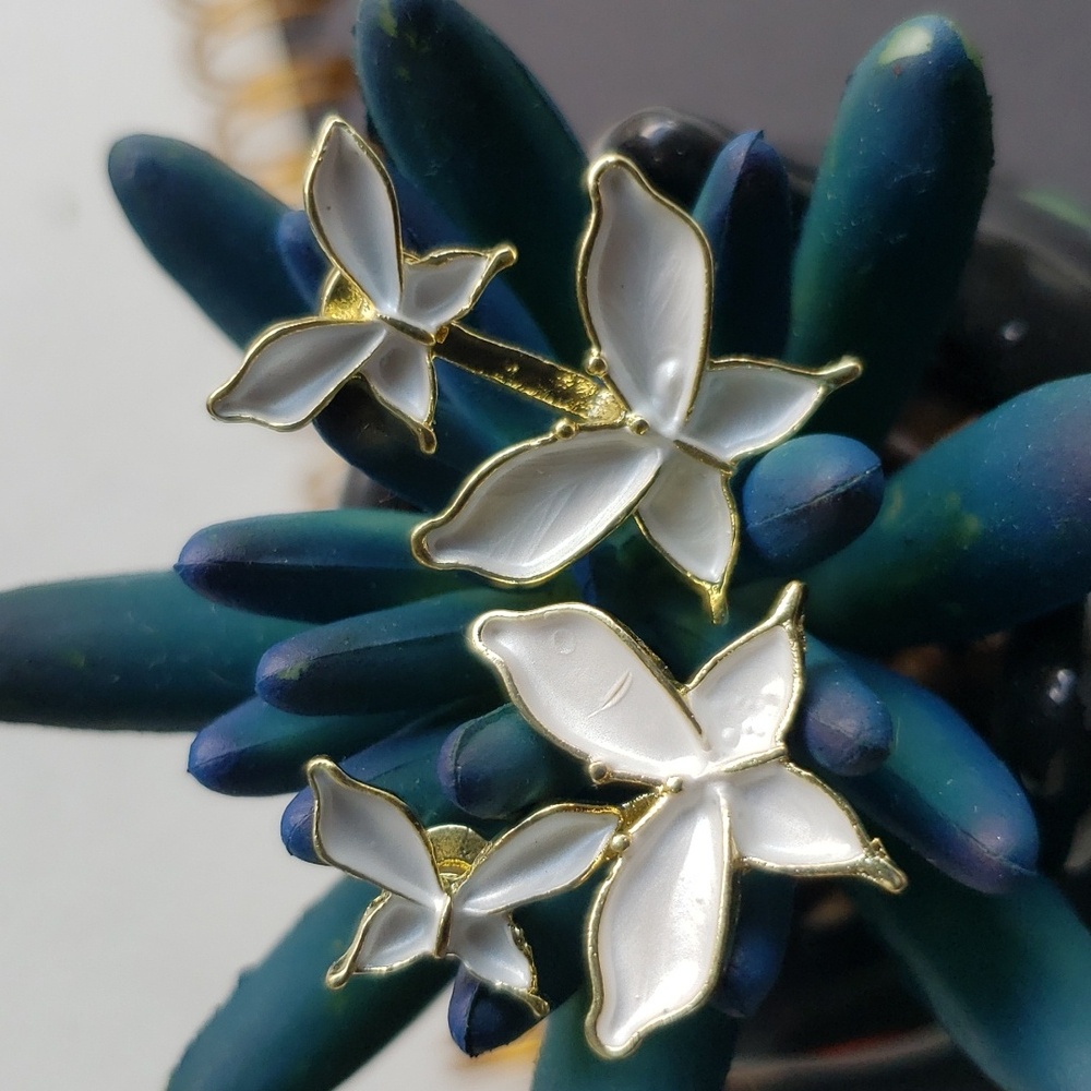 2/$35 Butterfly Shaped Stud Earrings. NWT.